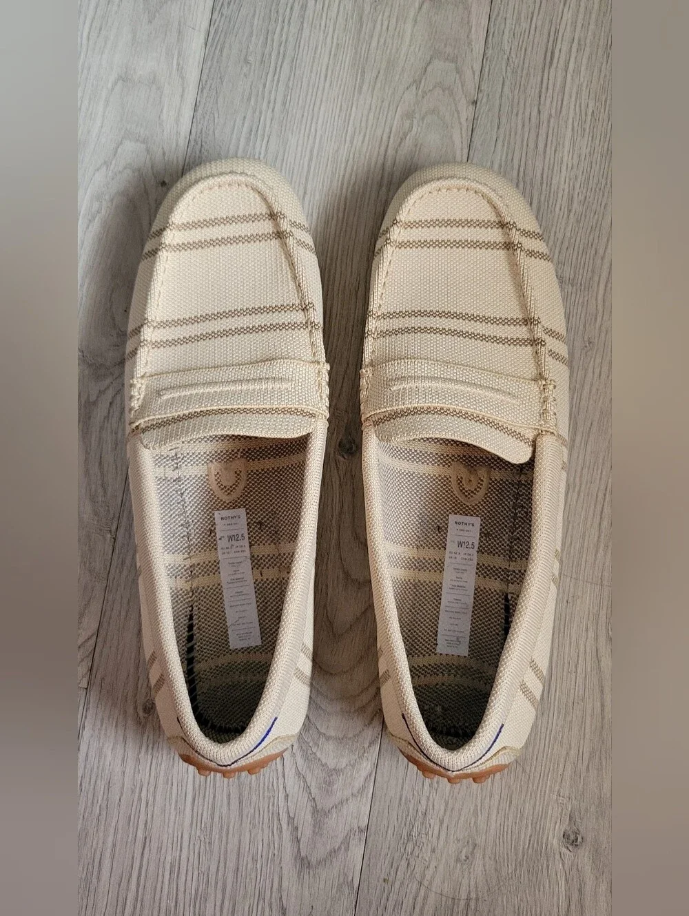 Rothy's The Driver Sandy Shore Tan & Brown Loafers, Women's US 12.5 EU 42.5